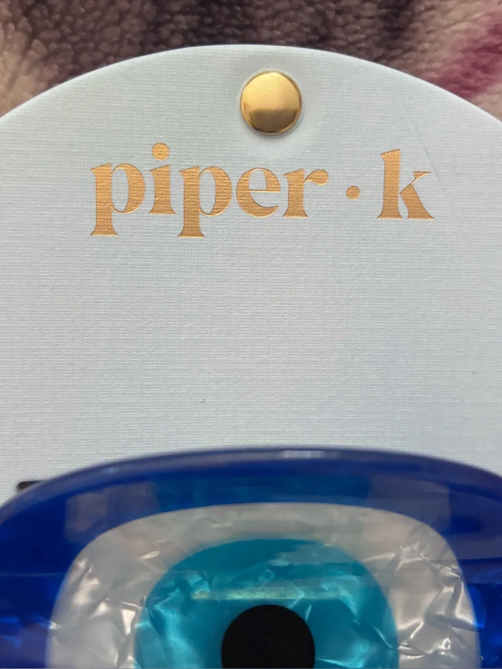 NWT piper•k Blue Evil Eye Hair Clip Set